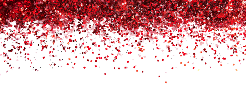 red glitter sparkle party celebration explosion PNG transparent background isolated graphic resource cutout