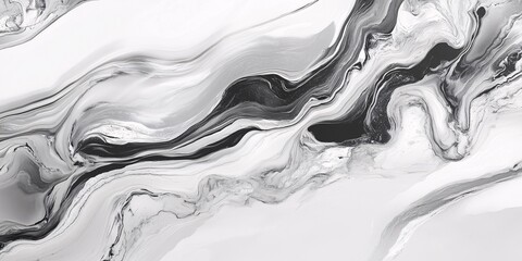 Smooth Marble Texture with Natural Veining in Grey and White