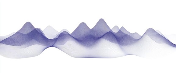 A modern abstract landscape background with hand drawn lines in white and gray. Ocean sea art with natural template. Banner design and wallpaper in a vintage style.