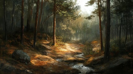 Obraz premium Mystic forrest wallpaper, forrest wallpaper, mystic forrest backgrounds