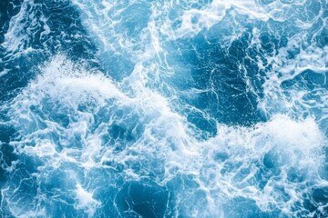 Fototapeta premium An abstract of the whitewater and blue water of Iceland's Bruarfoss waterfall