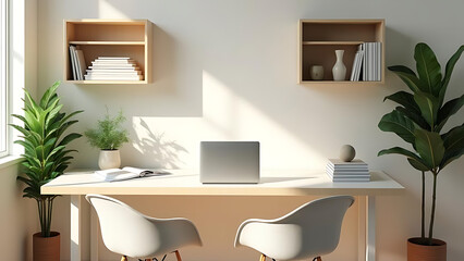 sunny clean modern living room