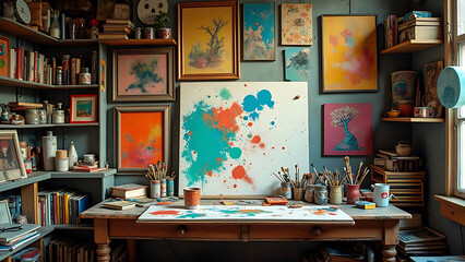 Workplace of a painter