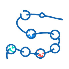 beads decoration doodle icon sketch vector. beads decoration sign. isolated symbol illustration