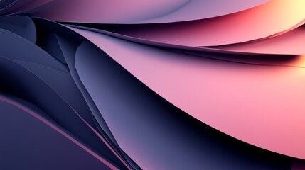 Naklejka premium 3D texture with wavy folds in pink, blue, violet, and blue. Abstract background with paper waves.