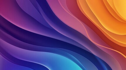 Fototapeta premium An abstract colorful background with neon light illuminates the curving line. Simple wallpaper.