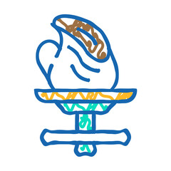 pottery handiwork doodle icon sketch vector. pottery handiwork sign. isolated symbol illustration