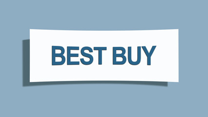 Best Buy. A card isolated on blue background.