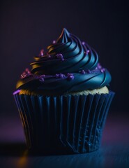 chocolate cupcake with icing