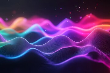 Fototapeta premium An image with various colorful shapes depicted on a colorful wallpaper