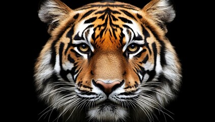Fototapeta premium The background image of the Tiger wallpaper was created using generative stock