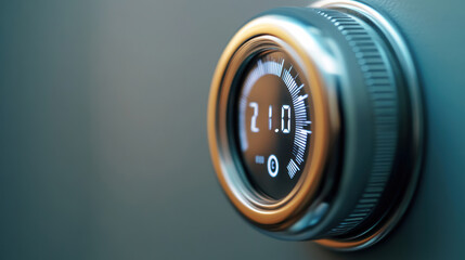 A close up of a digital clock on the wall, AI