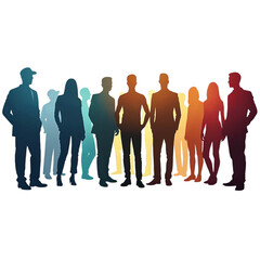 group of business people  ,isolated on white background , transparent png image