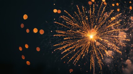 Obraz premium Spectacular Fireworks Display Illuminating the Night Sky During a Celebratory Event