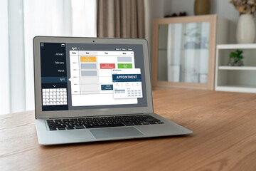 Fototapeta premium Online applointment booking calendar for modish regristration on the internet website