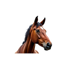 Obraz premium portrait of a horse ,isolated on white background , transparent png image