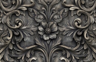 The texture of Shady Teak is dark, with carvings and details on the surface