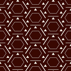 Contemporary honeycomb geometric pattern. Repeated hexagon ornament. Modern mosaic tiles background. Seamless surface abstract design. Geo wallpaper. Digital paper, textile print. Vector illustration