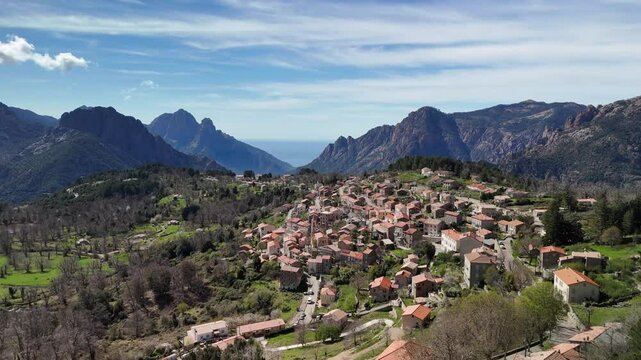 Explore the stunning mountain village of Corsica surrounded by breathtaking landscapes
