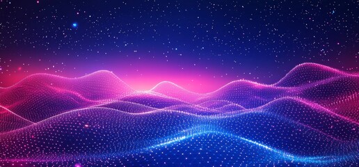 Fototapeta premium Suitable for the presentation of network capabilities, technological processes, digital storages, science, education, etc. Abstract digital 3D background. Copy space.