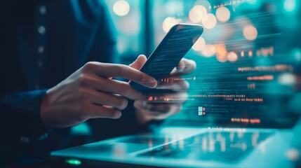 businessman using mobile phone