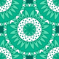 Abstract floral seamless retro flower pattern for fabrics and linens