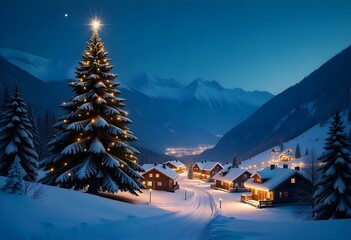 winter landscape in the mountains