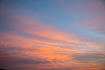 Pink blue sunset Wyoming 