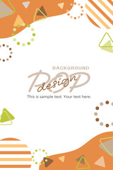 ポップな背景素材（フレーム　メンフィス　バナー　タイトル　見出し 秋　セール）	
