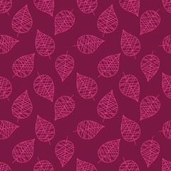 Autumn oak seamless leaves and acorns pattern for fabrics and linens