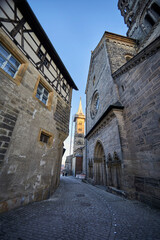 Beautiful view of the old town of Bamberg, Bavaria Germany.