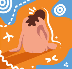 Woman Illustration Face Flat