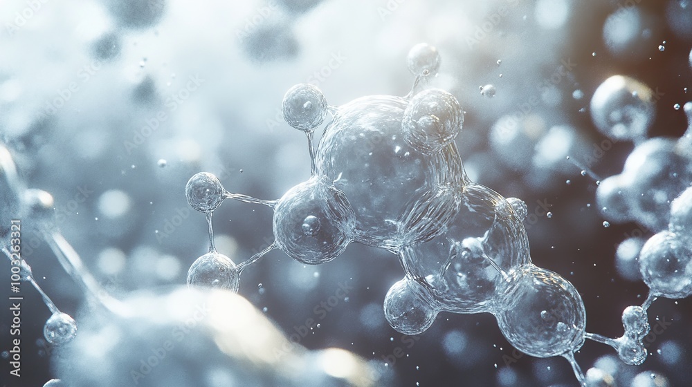 Wall mural abstract molecular structure: a 3d render of a complex molecule