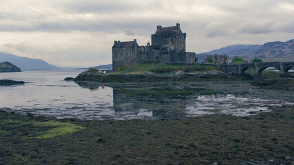 Castle in the mountains in Scotland