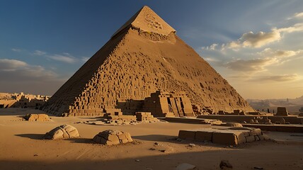 sphinx and pyramid