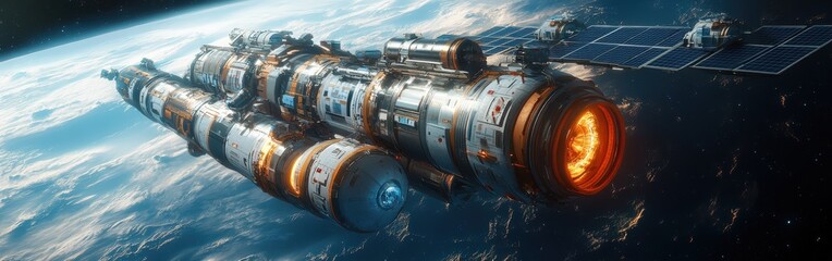 Advanced Space Station Powered by Solar Panels and Hydrogen Energy