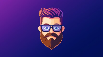 A man with glasses and a beard is the main focus of the image