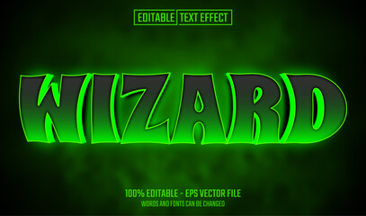 wizard editable text effect