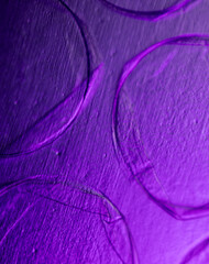 A purple background with overlapping purple circles. The circles are of varying sizes and are positioned in different areas of the background. The overall effect is a visually striking