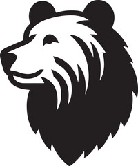 Bear head silhouette vector style icon