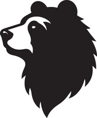 Obraz premium Bear head silhouette vector style icon