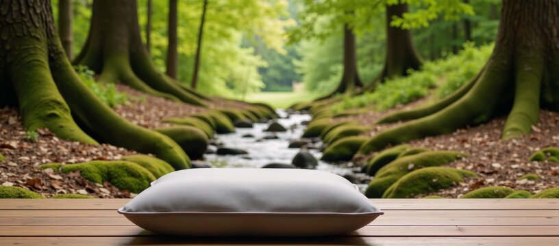 Tranquil setting for mindfulness practice at a serene retreat