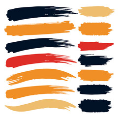 Obraz premium set of watercolor paint brush strokes