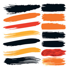 Obraz premium set of watercolor brush strokes