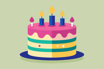 birthday cake with candles