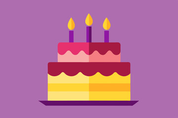 birthday cake with candles