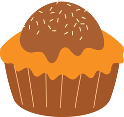Muffin autumn chocolate
