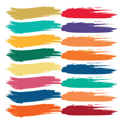 set of watercolor paint strokes