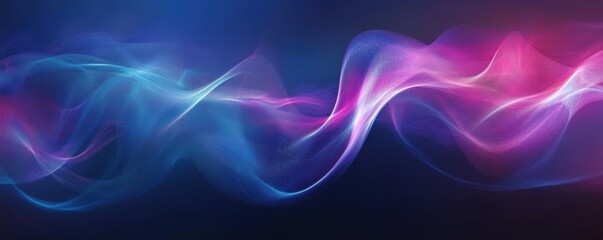 Obraz premium Colorful abstract waves in pink and blue gradients.