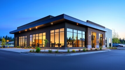 A large building with a lot of windows and a brick facade